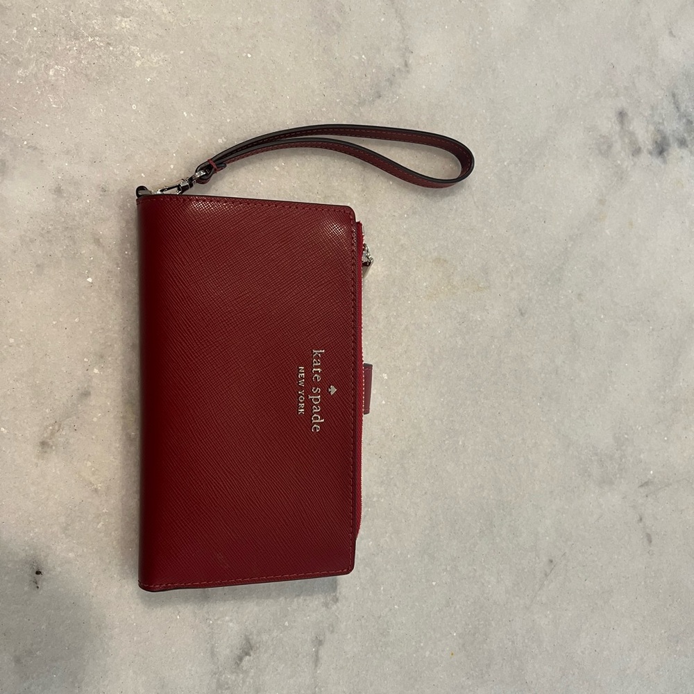 Kate Spade Red Wristlet Wallet